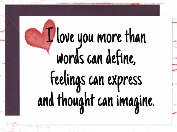 I Love You More Card for Wife, Card for Valentine's Day, Anniversary Card for Wife or Husband, Wife Birthday Card, Husband Birthday Card (AC1022)