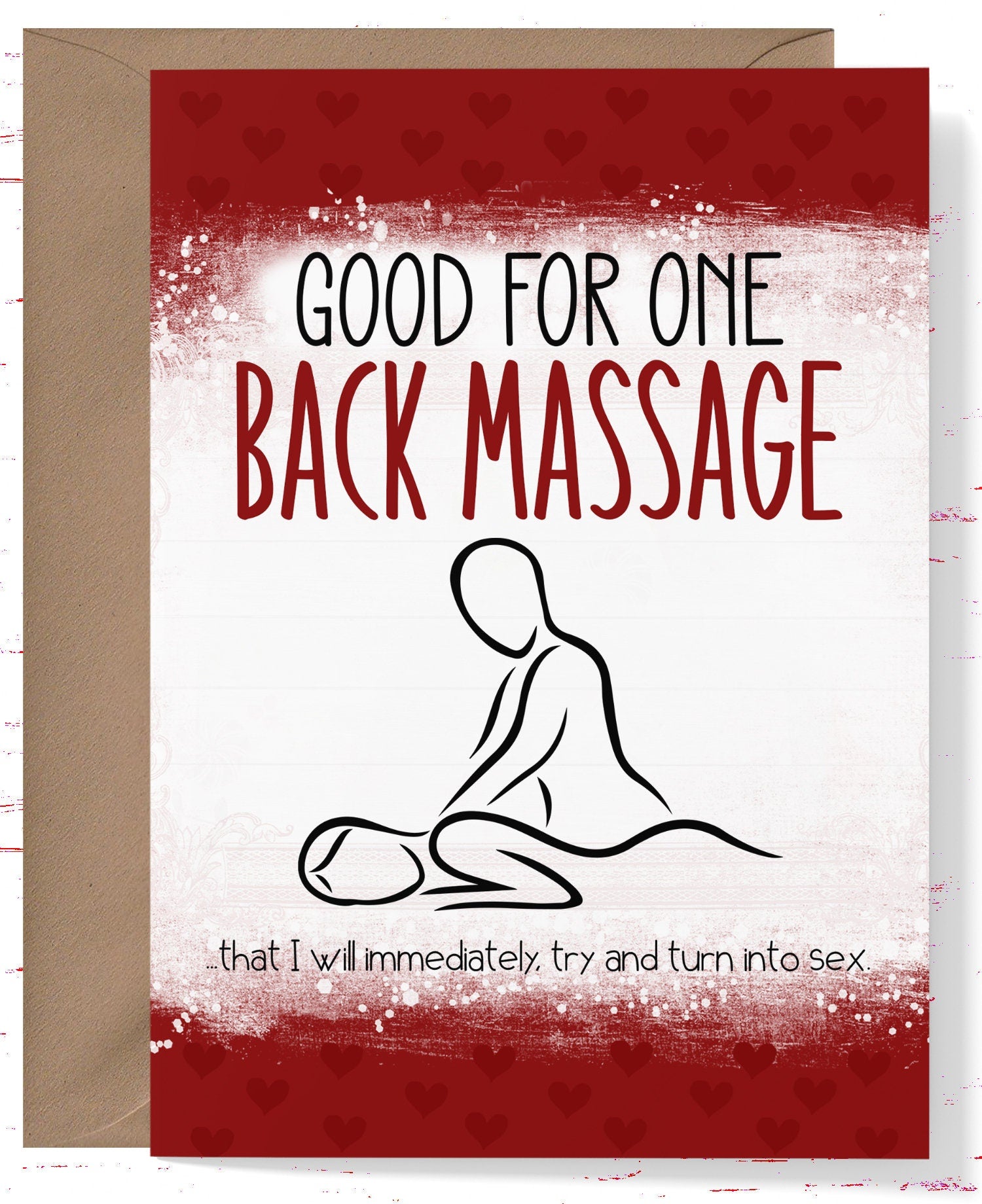 Naughty Valentines Card for Her, Happy Valentines Day Free Massage Va